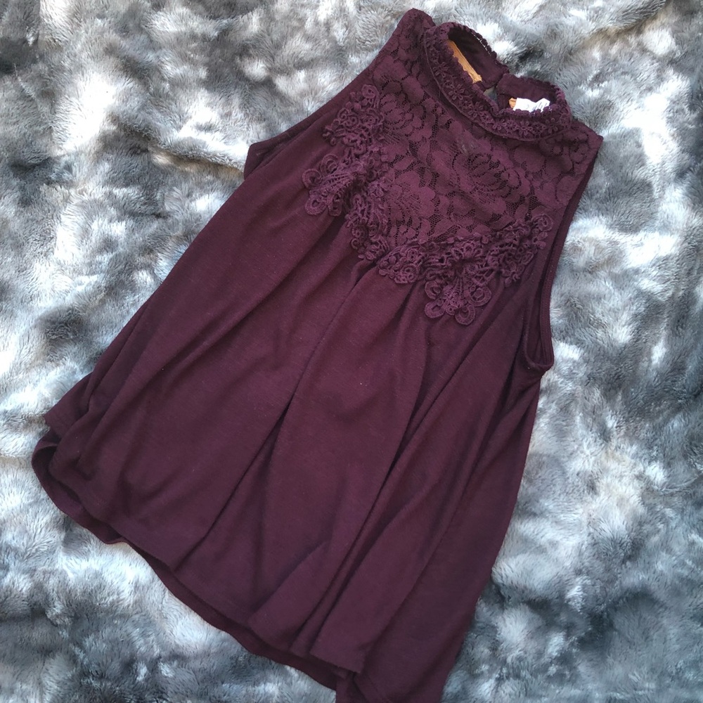 Cute Burgandy Blouse